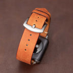 Smartwatch Band Handcrafted Full-Grain Leather & 316L Stainless Steel