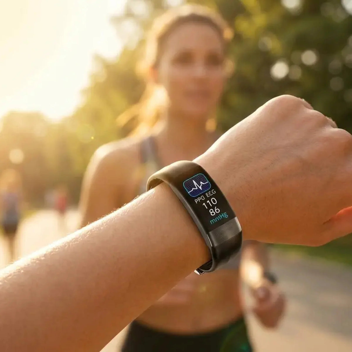 Smartwatch Blood Pressure ECG & Oxygen Saturation Silicone Strap