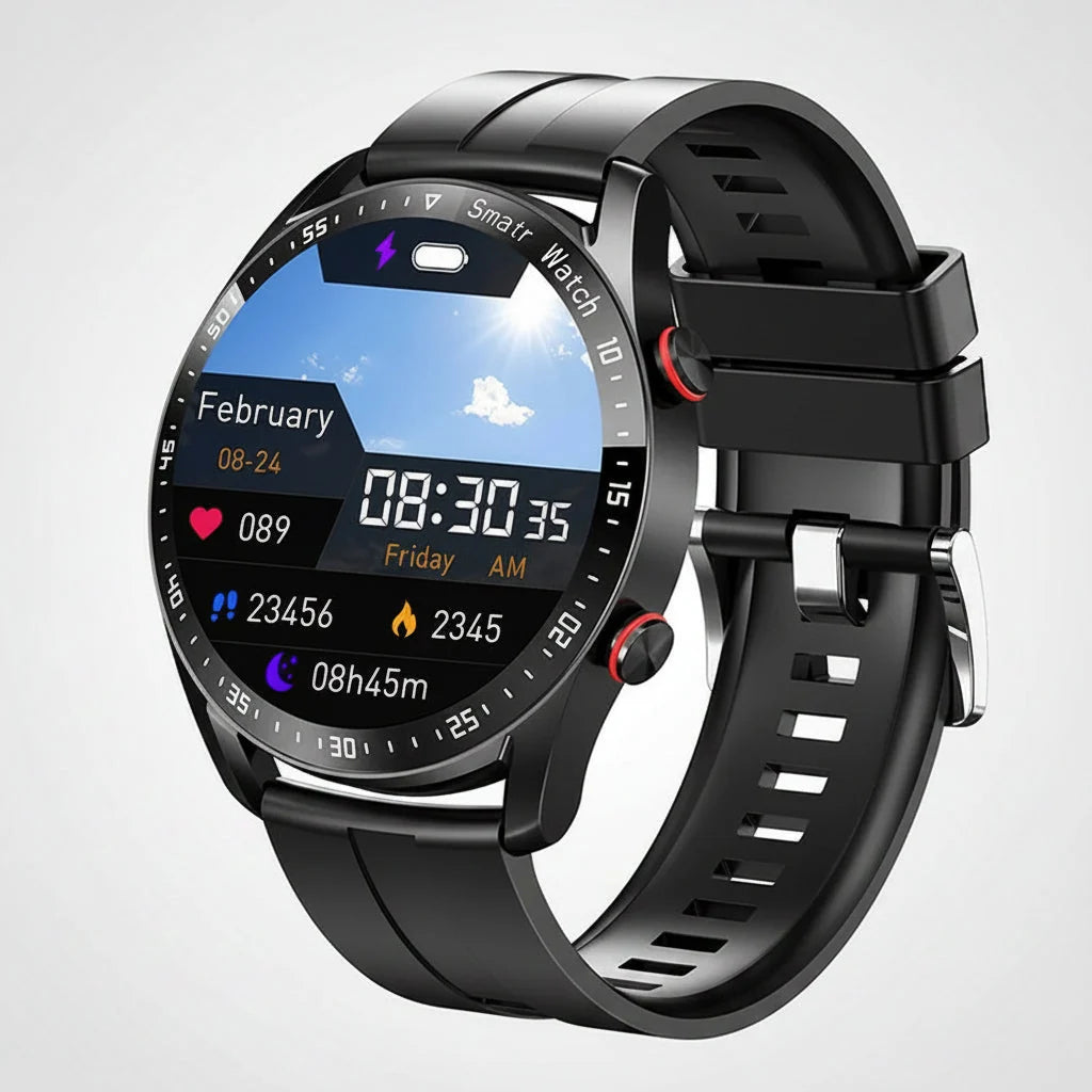 Smartwatch Blood Pressure & Glucose Tracking NFC Payment