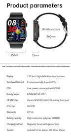 Smartwatch ECG & Blood Glucose 7 Day Battery