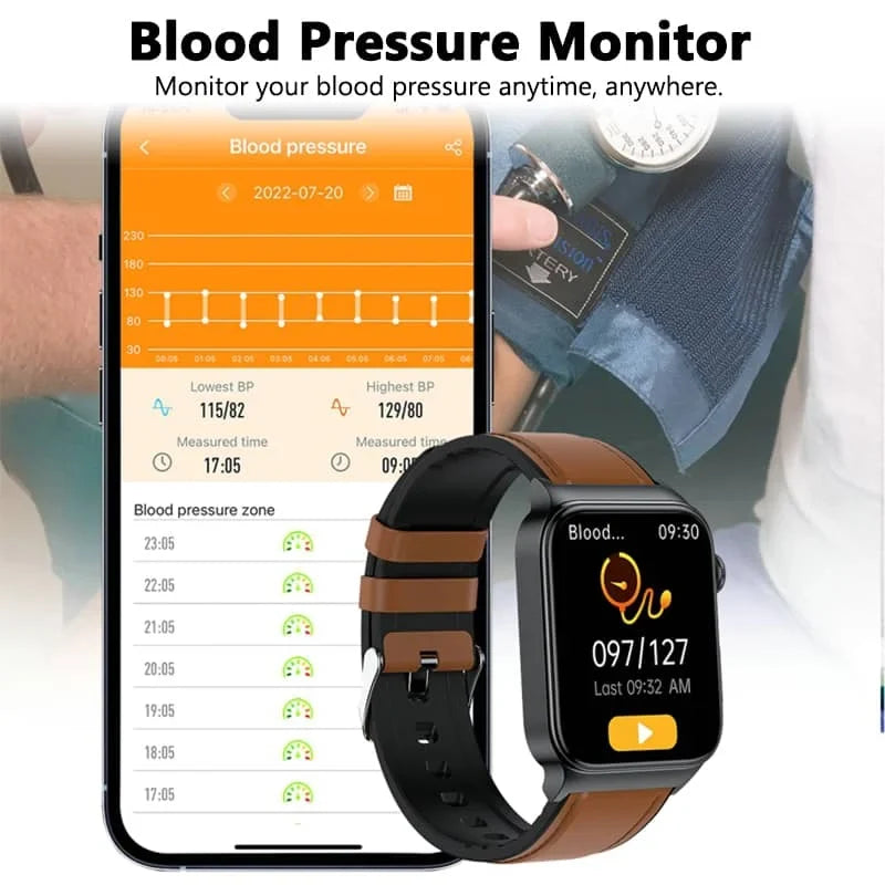 Smartwatch ECG & Blood Glucose 7 Day Battery