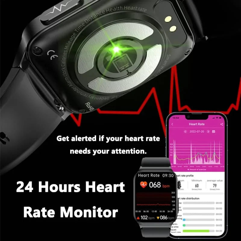 Smartwatch ECG & Blood Glucose 7 Day Battery