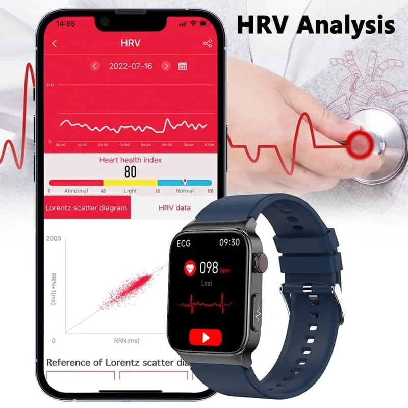 Smartwatch ECG & Blood Glucose 7 Day Battery