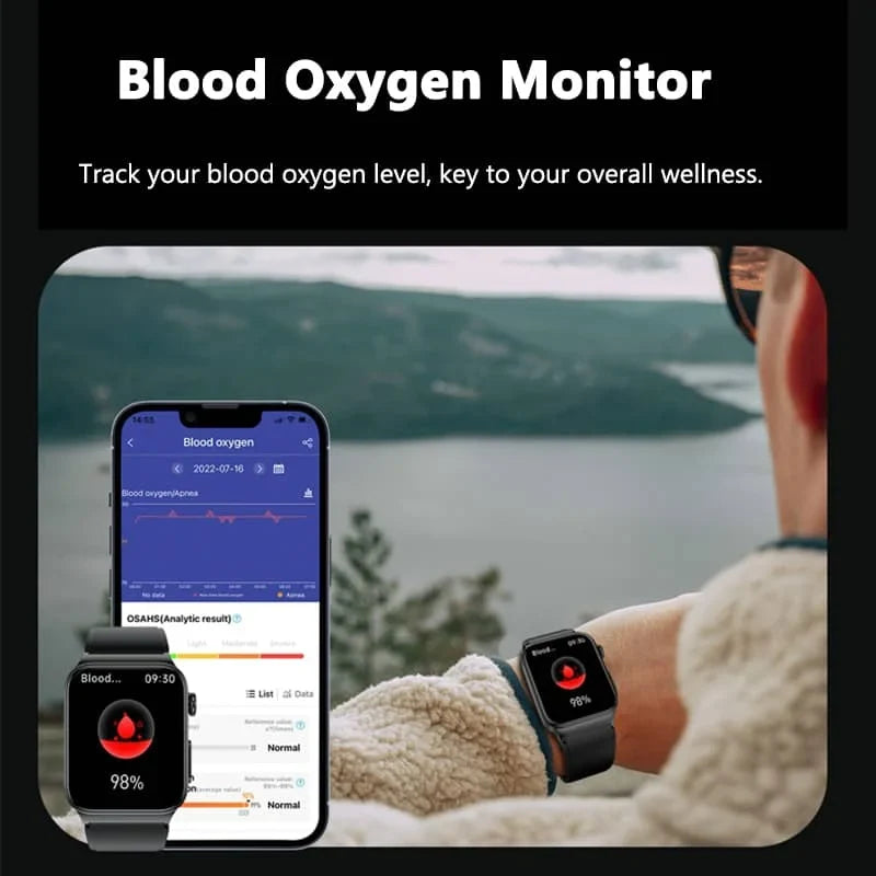 Smartwatch ECG & Blood Glucose 7 Day Battery