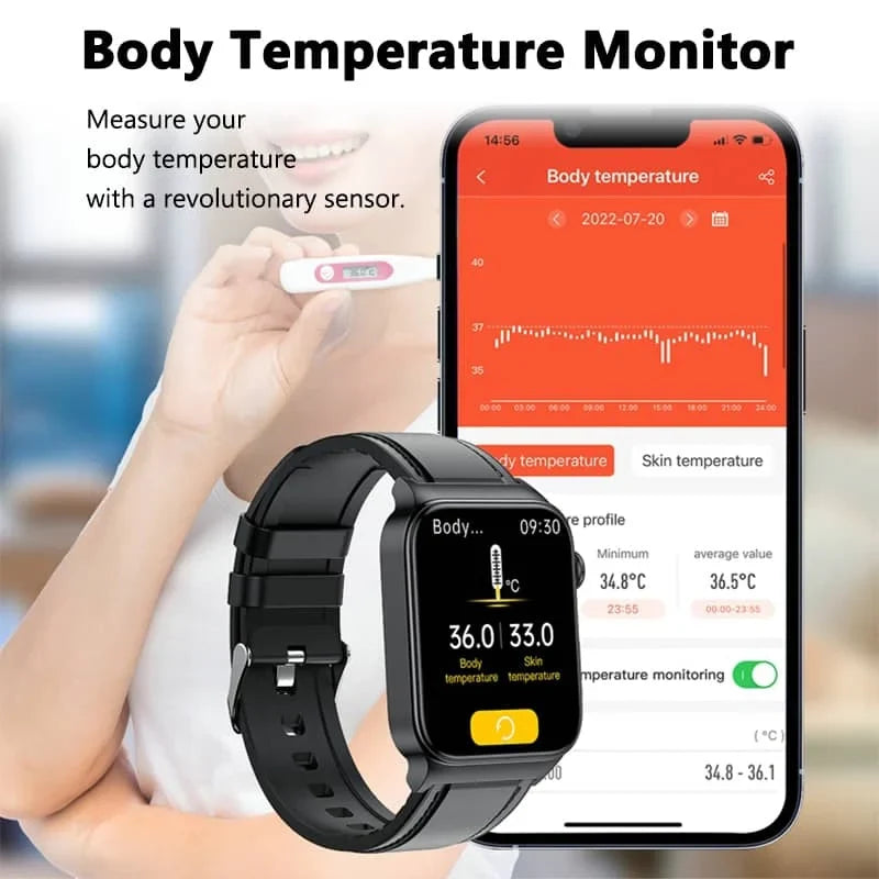 Smartwatch ECG & Blood Glucose 7 Day Battery