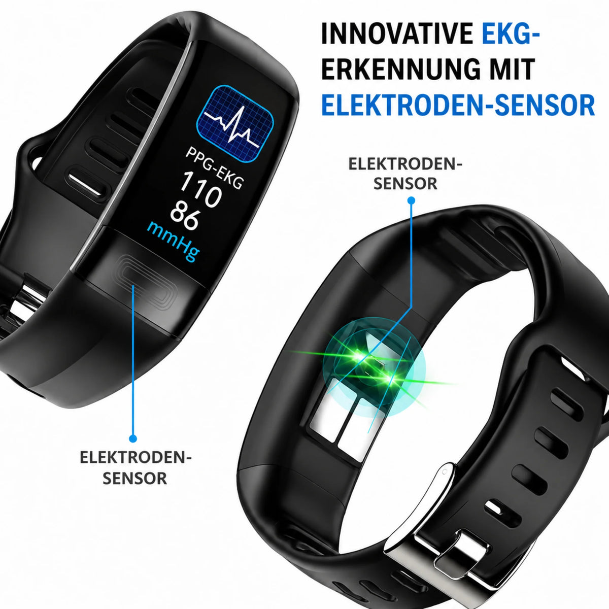 Smartwatch ECG, Blood Pressure & Sleep Tracking