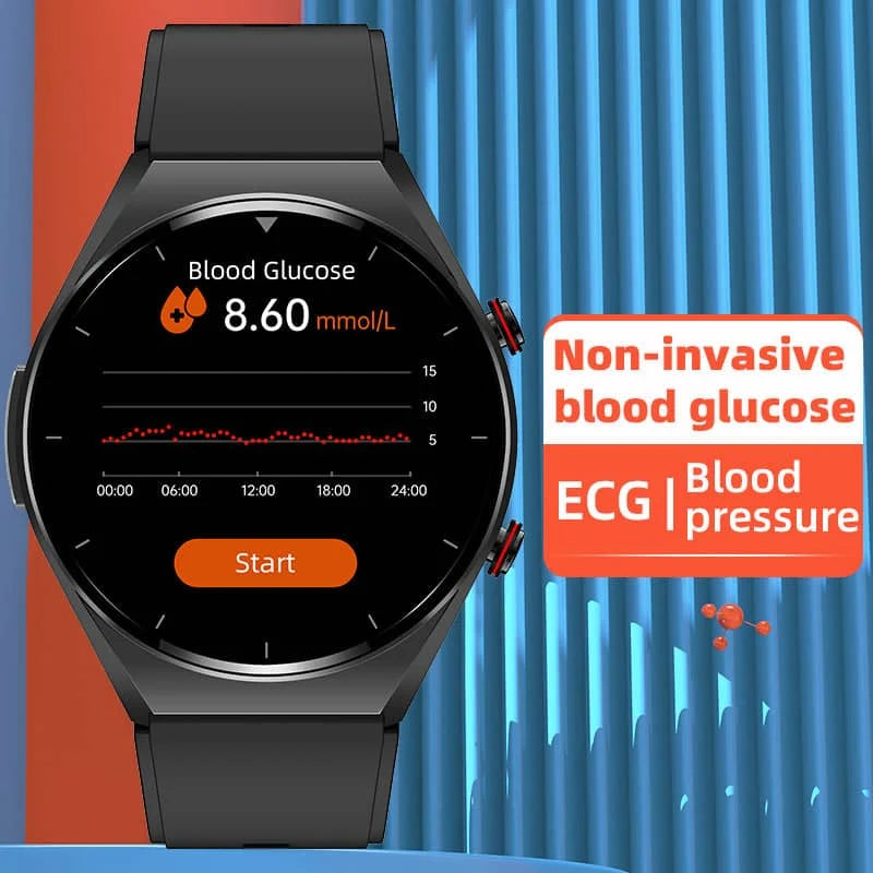 Smartwatch ECG Heart Rate & Non-Invasive Blood Sugar