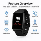 Smartwatch For Seniors Fall Detection & GPS Tracking