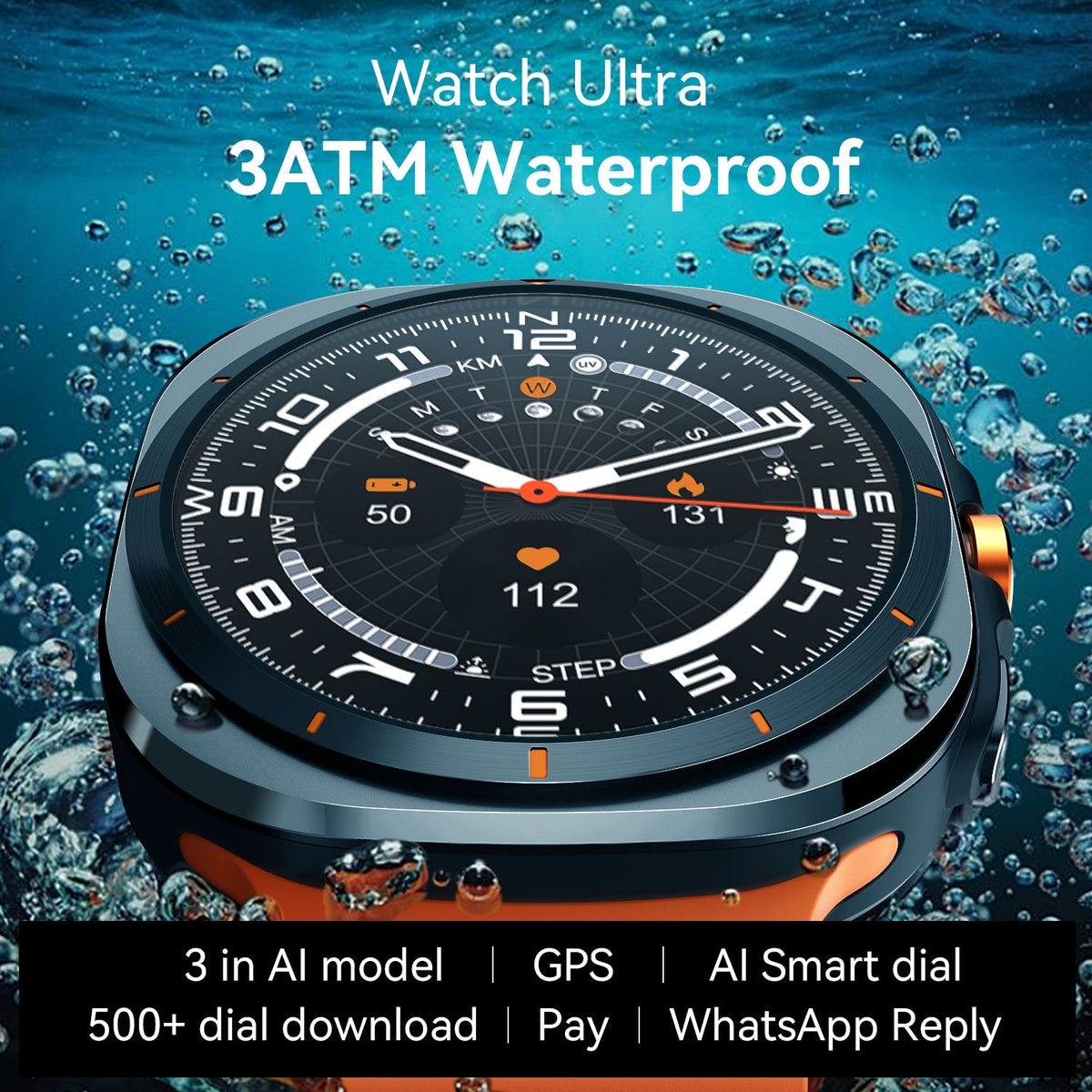 Smartwatch GPS 1.43-Inch AMOLED ECG & Blood Oxygen