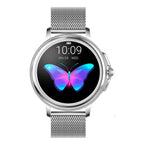 Smartwatch Heart Rate & Blood Pressure Interchangeable Bands Metallic Finish