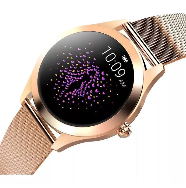 Smartwatch Heart Rate & Blood Pressure Interchangeable Bands Metallic Finish