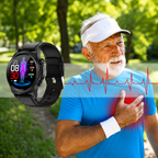 Smartwatch Heart Rate & Glucose Tracking Black