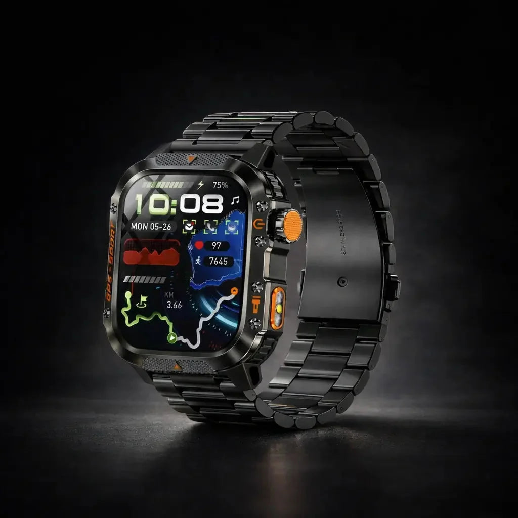 Smartwatch Multi-Satellite GPS Health Monitoring 30-Day Battery