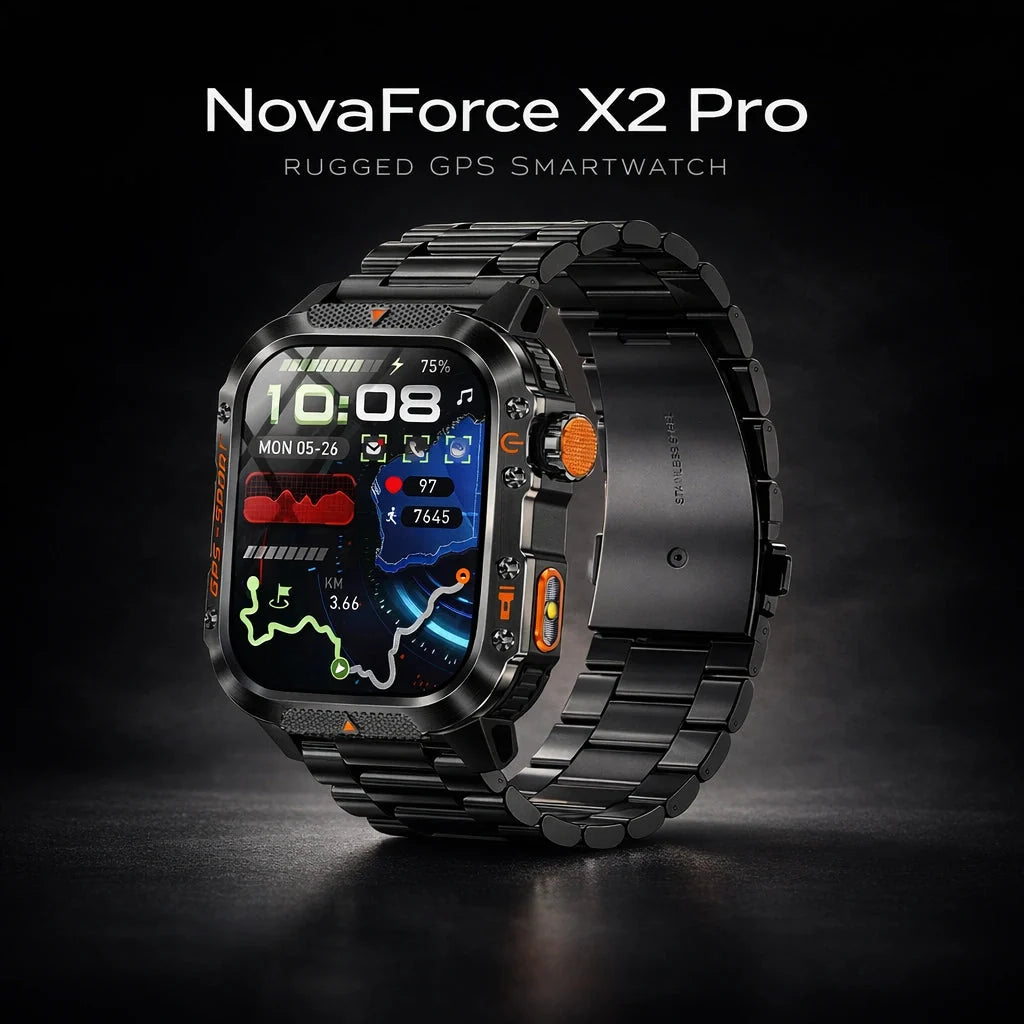 Smartwatch Multi-Satellite GPS Health Monitoring 30-Day Battery