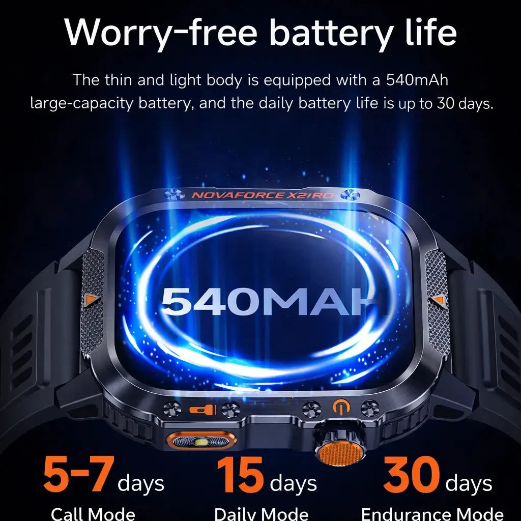 Smartwatch Multi-Satellite GPS Health Monitoring 30-Day Battery