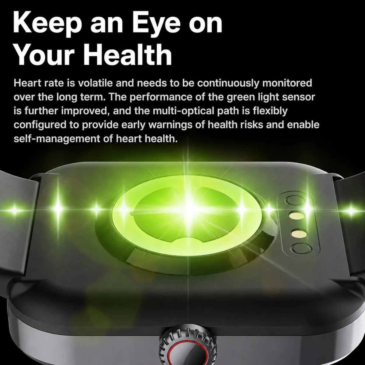 Smartwatch Non-Invasive Blood Sugar Monitor Long Battery Life