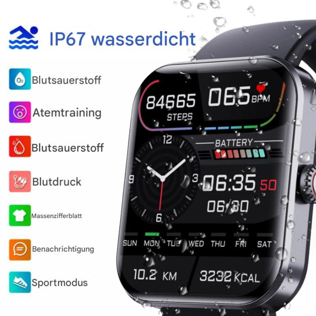 Smartwatch Non-Invasive Glucose Monitor 5-Day Battery