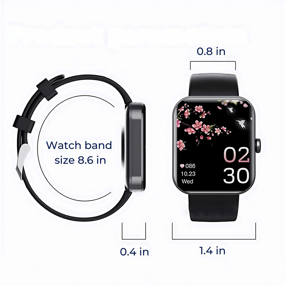 Smartwatch Non-Invasive Glucose Monitor 7-Day Battery