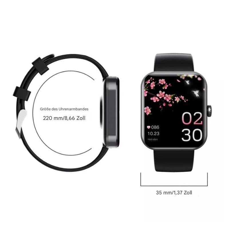 Smartwatch Non-Invasive Glucose Monitor Colorful Touchscreen Five-Day Battery