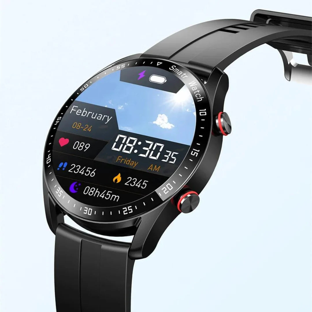 Smartwatch Stainless Steel Built-In Speaker & Bluetooth 7-Day Battery
