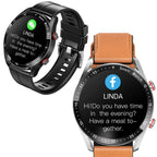 Smartwatch Stainless Steel Built-In Speaker & Bluetooth 7-Day Battery