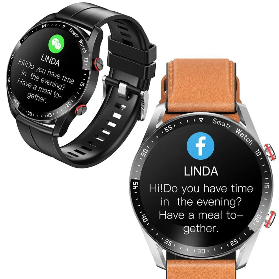 Smartwatch Stainless Steel Built-In Speaker & Bluetooth 7-Day Battery