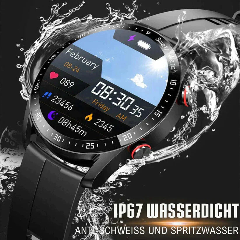 Smartwatch Stainless Steel Built-In Speaker & Bluetooth 7-Day Battery