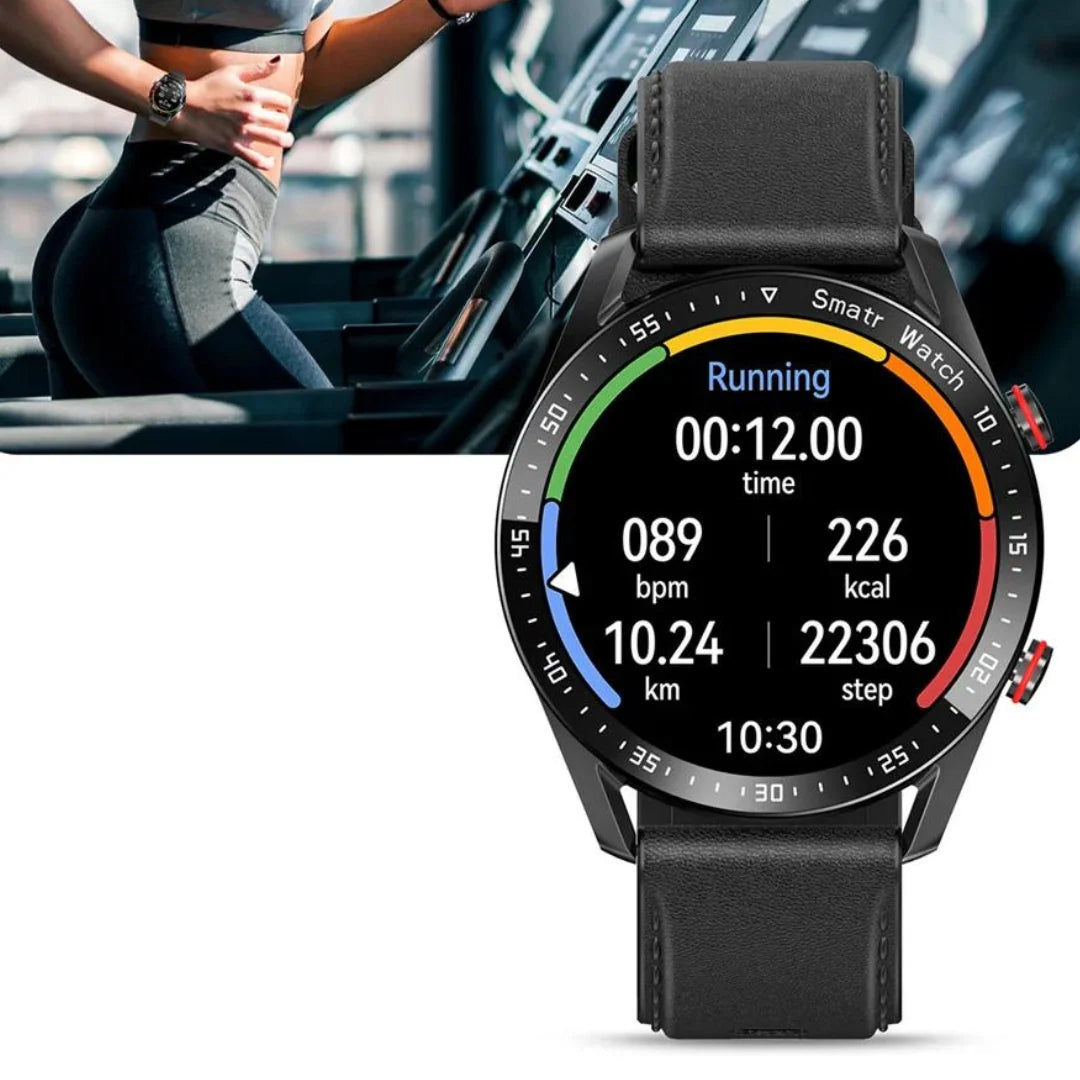 Smartwatch Stainless Steel Built-In Speaker & Bluetooth 7-Day Battery