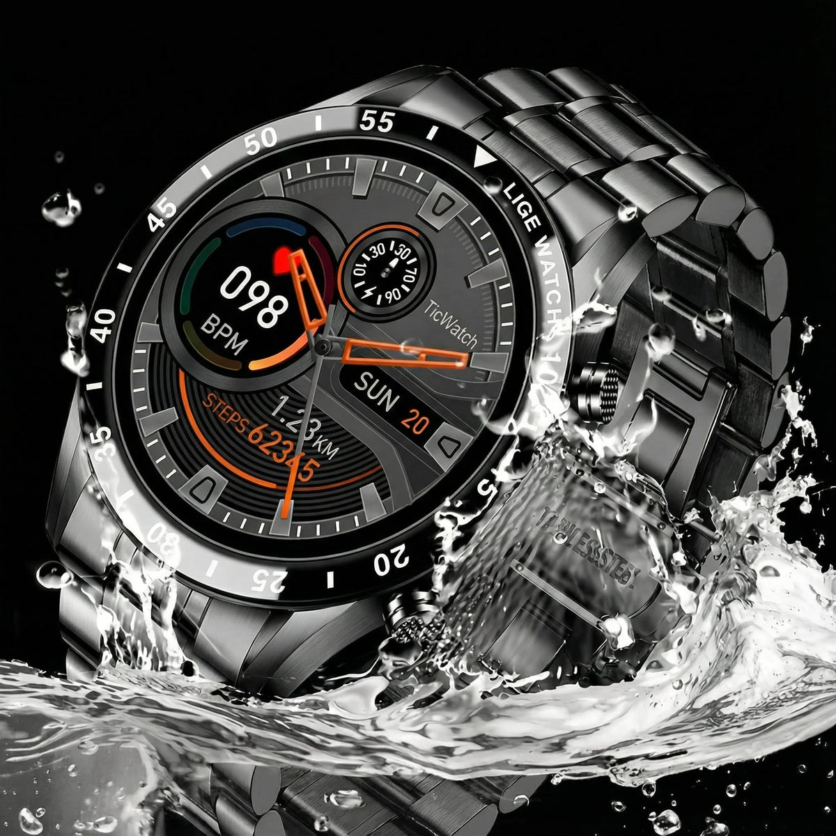 Smartwatch Touchscreen Notifications Adjustable Wristband