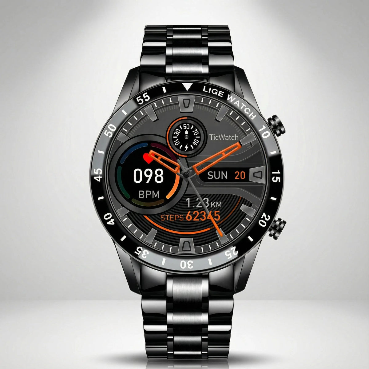 Smartwatch Touchscreen Notifications Adjustable Wristband