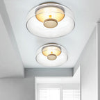 Smoked Glass Integrated LED Flush Mount Ceiling Light
