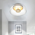Smoked Glass Integrated LED Flush Mount Ceiling Light