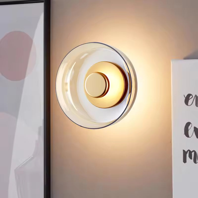 Smoked Glass Integrated LED Flush Mount Ceiling Light