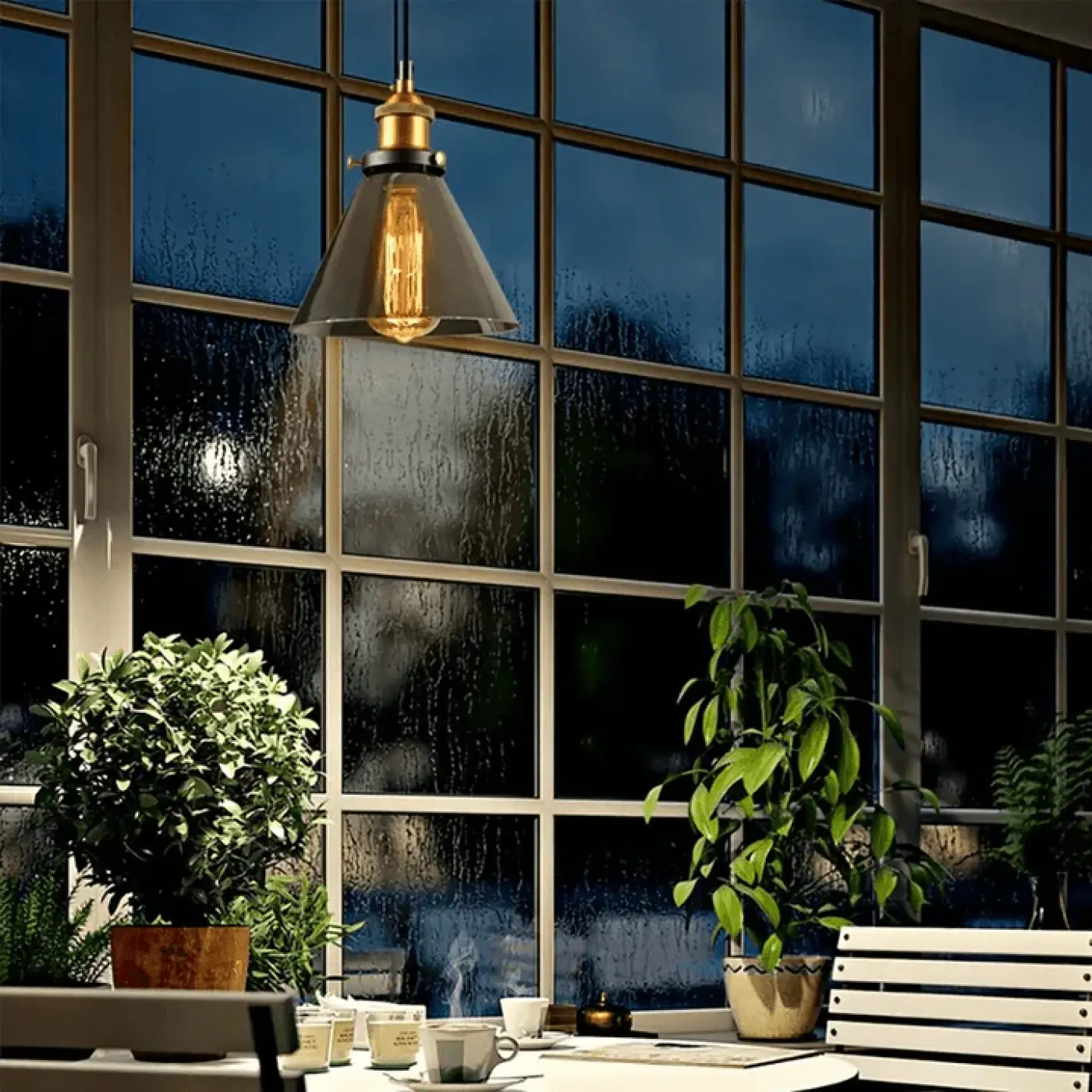Smoked Glass Pendant Light (Tinted Finish)