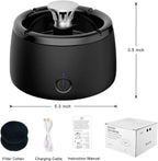 Smokeless Ashtray Suction Fan Triple Layer Filter USB Powered