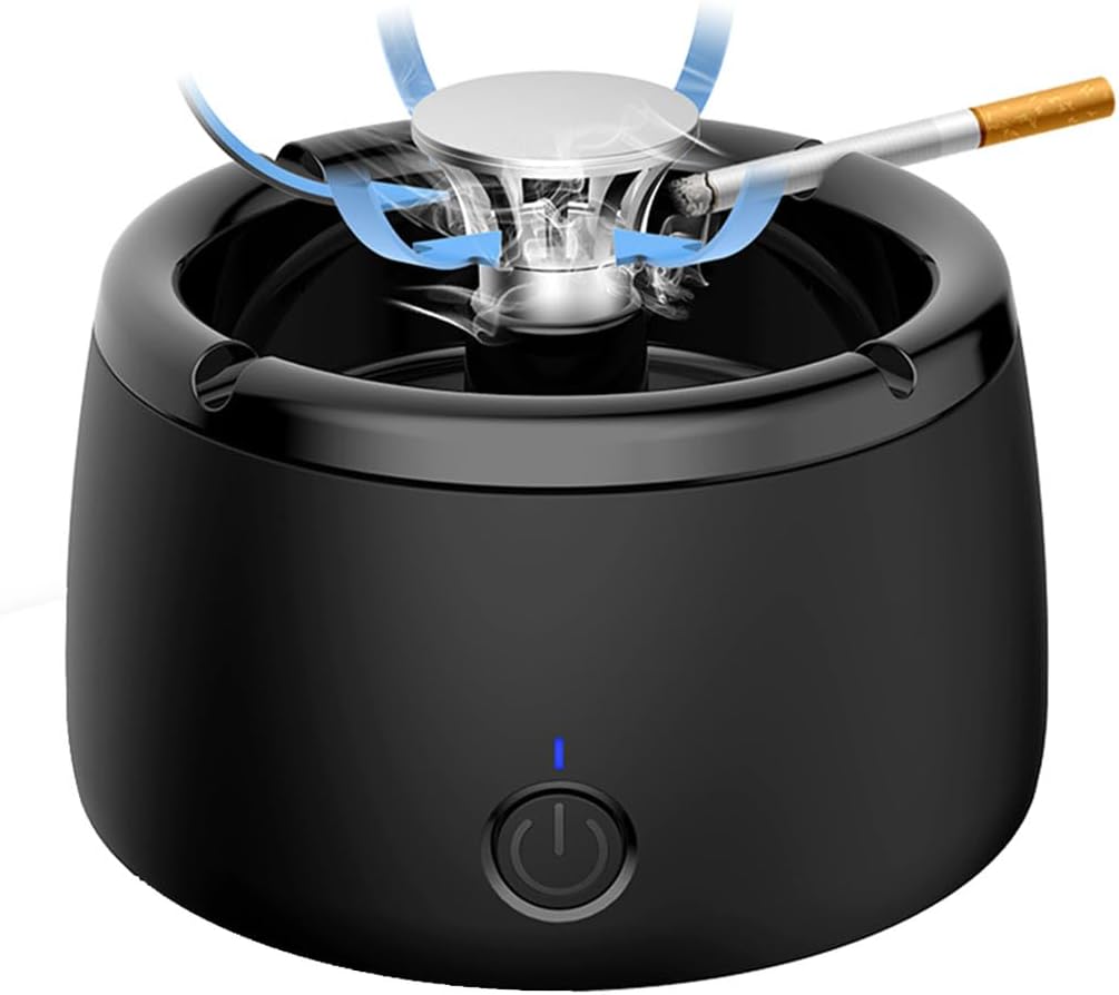 Smokeless Ashtray Triple-Layer Filtration USB-Powered Fan