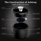 Smokeless Ashtray Triple-Layer Filtration USB-Powered Fan