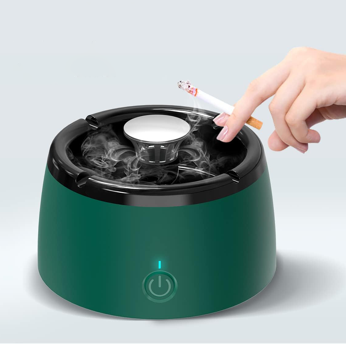 Smokeless Ashtray Triple-Layer Filtration USB-Powered Fan