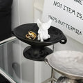 Smooth Ceramic Dual-Handle Oval Catchall Tray