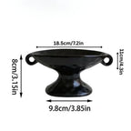 Smooth Ceramic Dual-Handle Oval Catchall Tray
