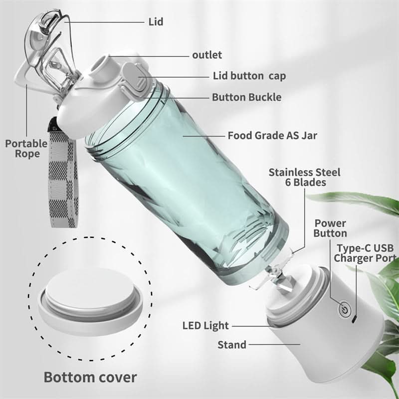 Smoothie Blender Cordless Rechargeable 4000 mAh