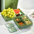 Snack Serving Tray 4 Or 6 Compartments Sturdy Plastic