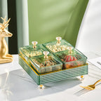 Snack Serving Tray 4 Or 6 Compartments Sturdy Plastic