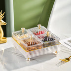 Snack Serving Tray 4 Or 6 Compartments Sturdy Plastic