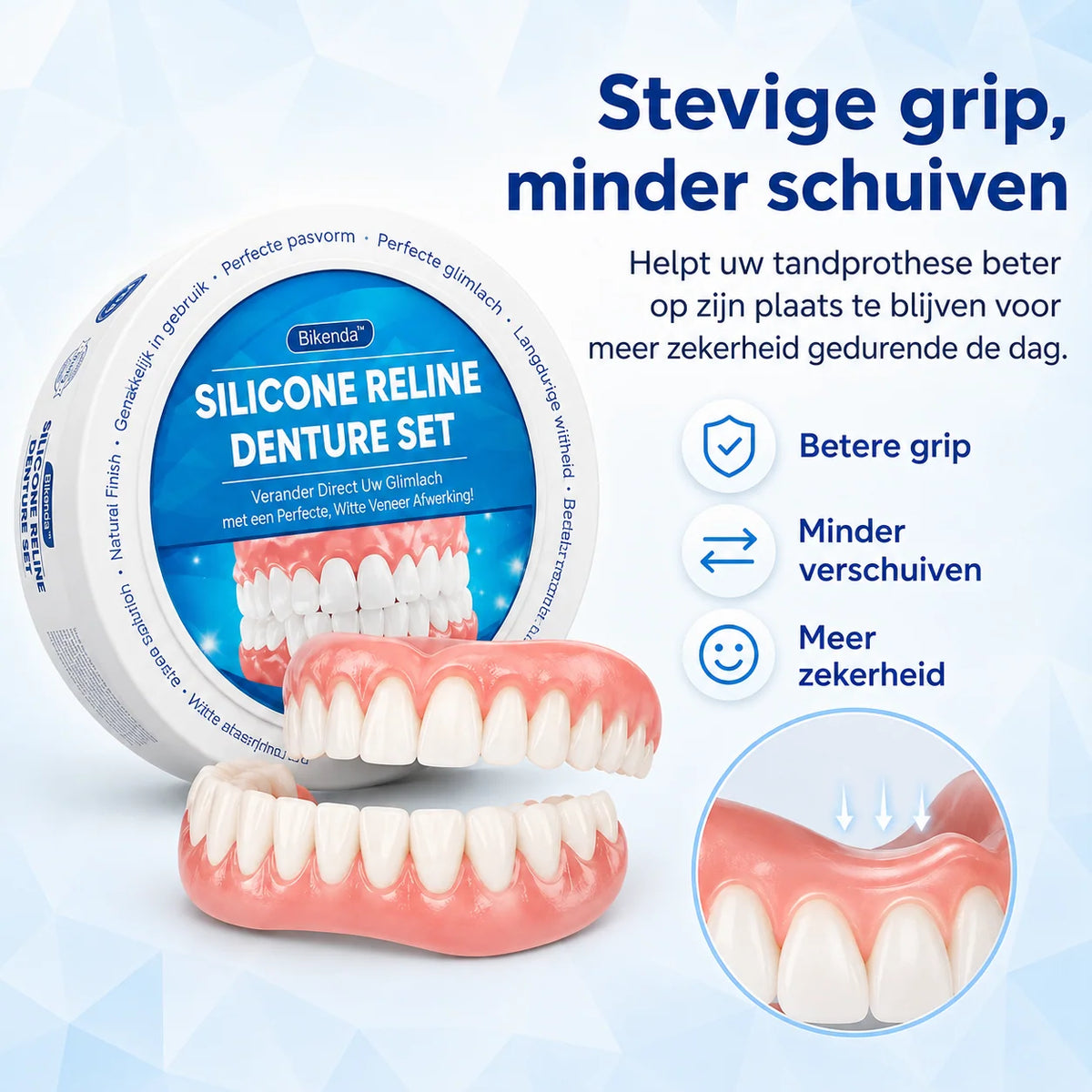 Snap-On Veneers Silicone-Lined Moldable Upper & Lower Set