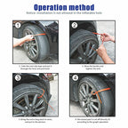 Snow Chains Studded Tool-Free Fits 6.5–10.5 Inch Tires