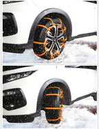 Snow Chains Studded Tool-Free Fits 6.5–10.5 Inch Tires