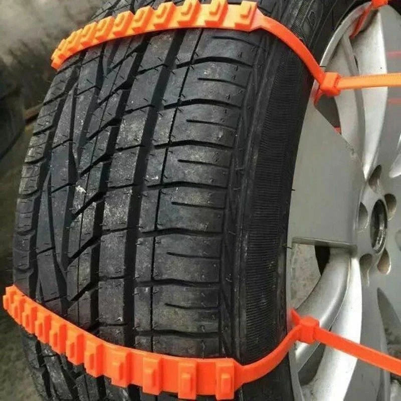 Snow Chains Studded Tool-Free Fits 6.5–10.5 Inch Tires