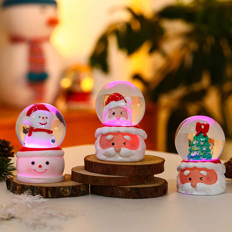 Snow Globe Festive Santa & Christmas Tree Tabletop