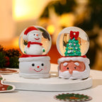 Snow Globe Festive Santa & Christmas Tree Tabletop